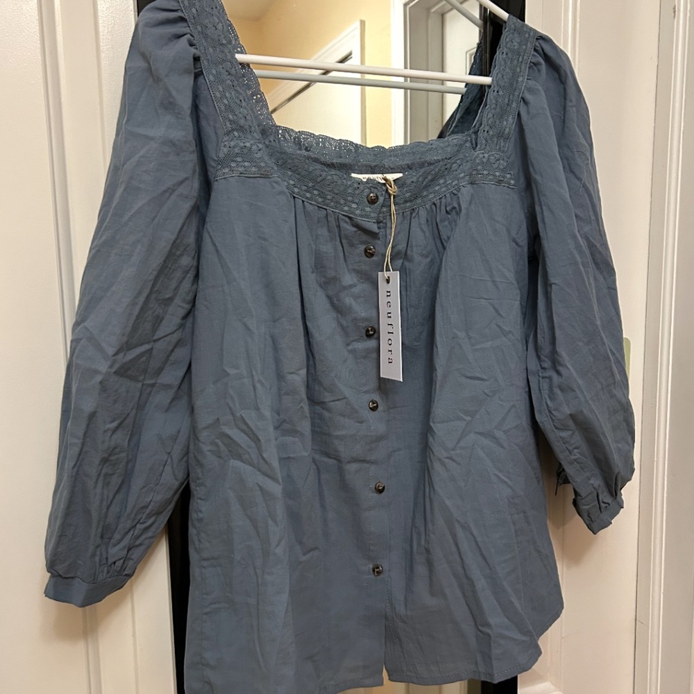 Blue Neuflora Bouse, Size Small